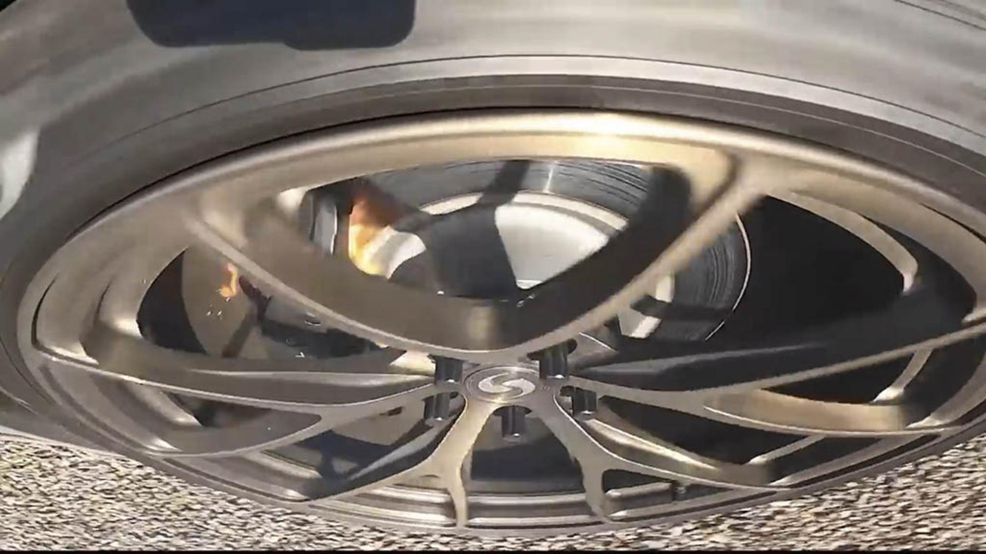 Tesla Brakes Catch on FIRE Model S Plaid 1