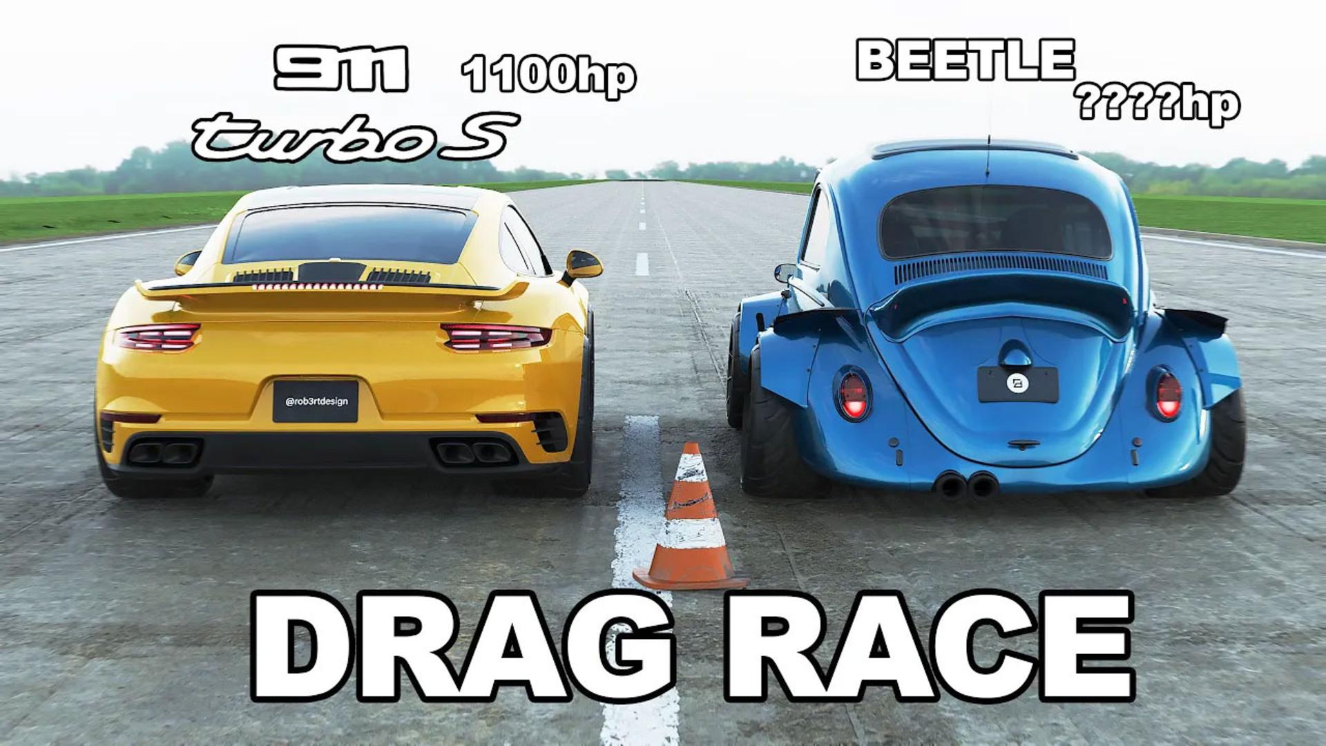Porsche-911-Turbo-S-x-VW-Beetle