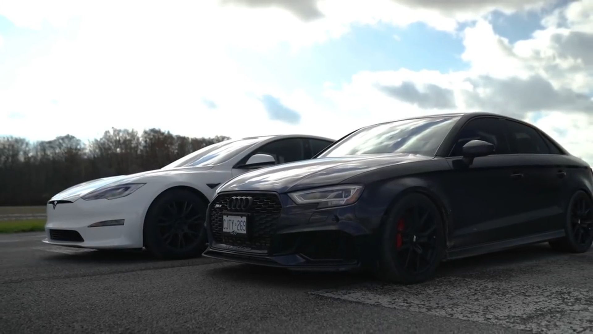 Tuned Audi RS3 takes on Tesla Model S Plaid 2