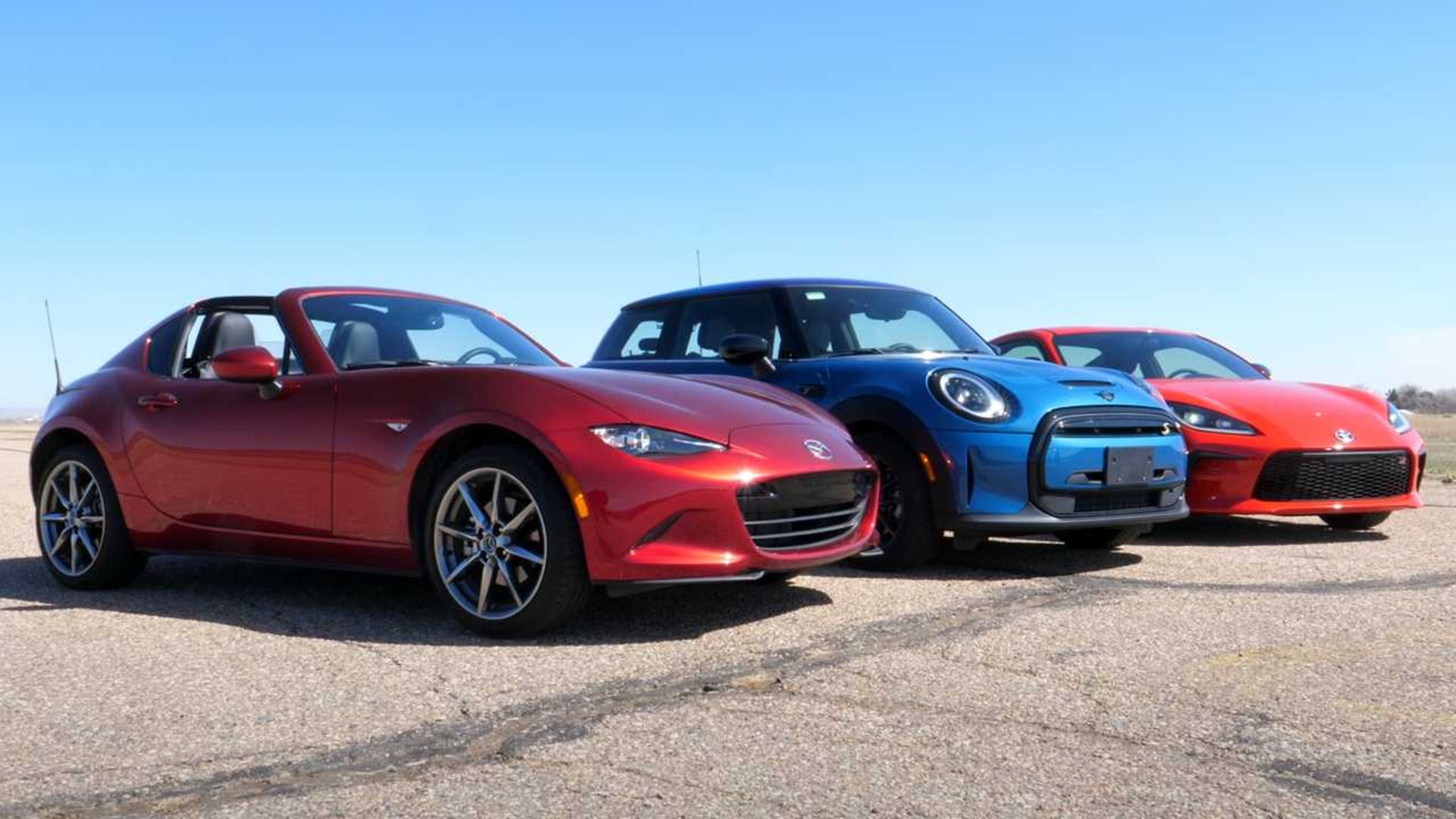 cooper-se-miata-gr86-drag-race-video
