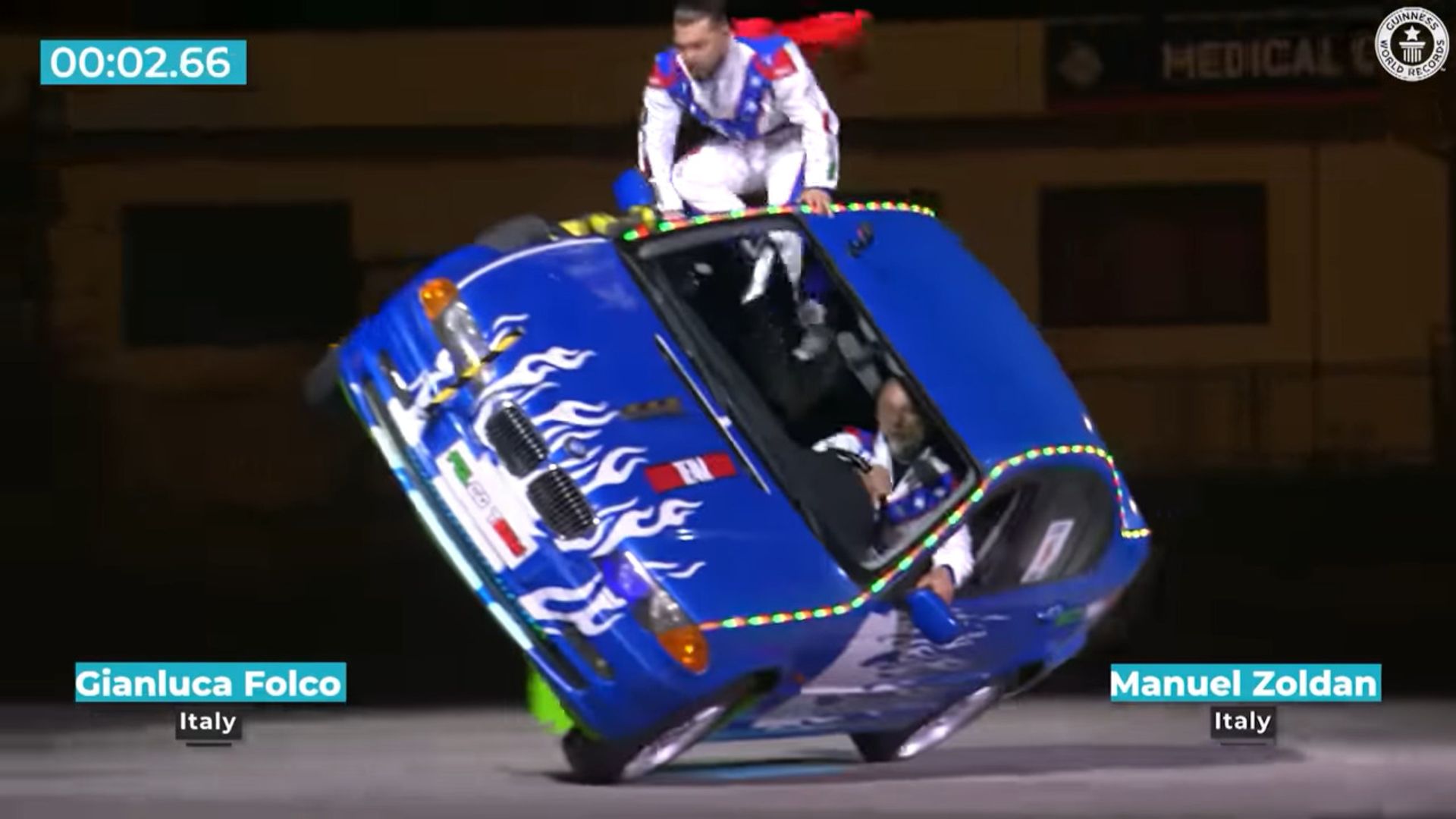 Fastest wheel change on a moving car 2