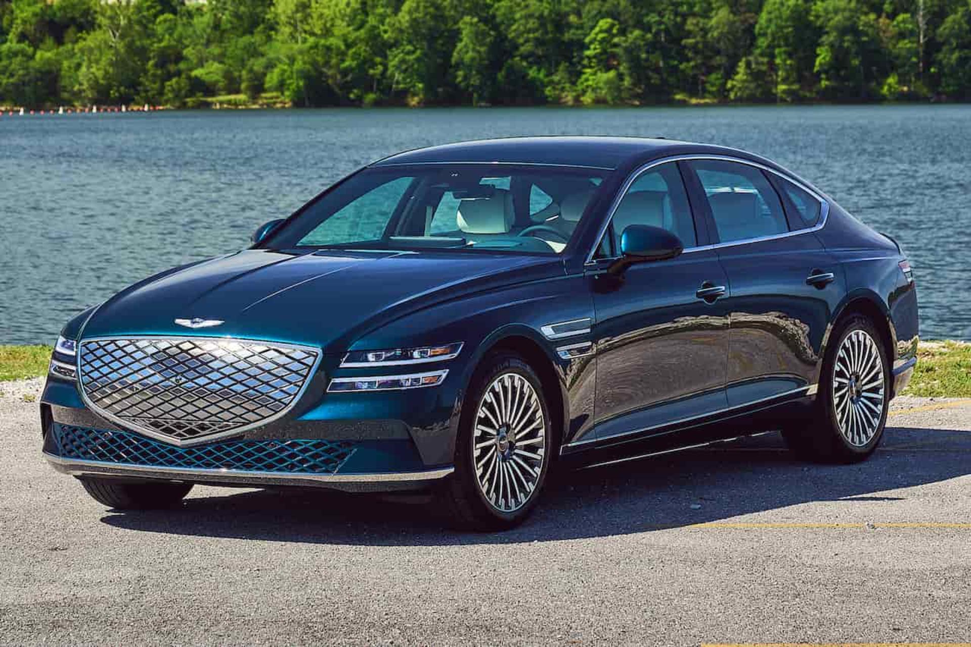 2023-Genesis-Electrified-G80-front-three-quarter