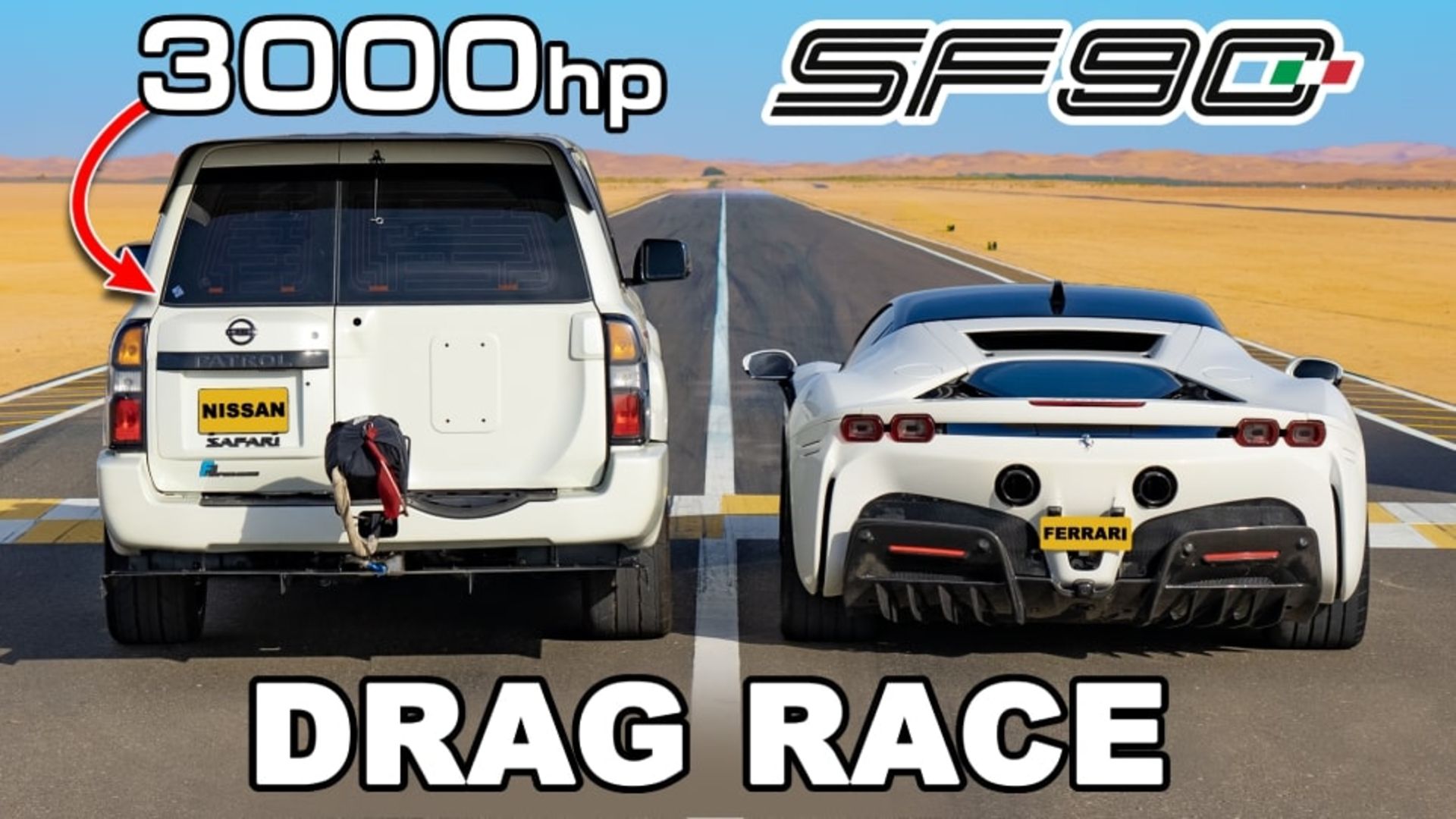 Nissan-Patrol-v-Ferrari-SF90
