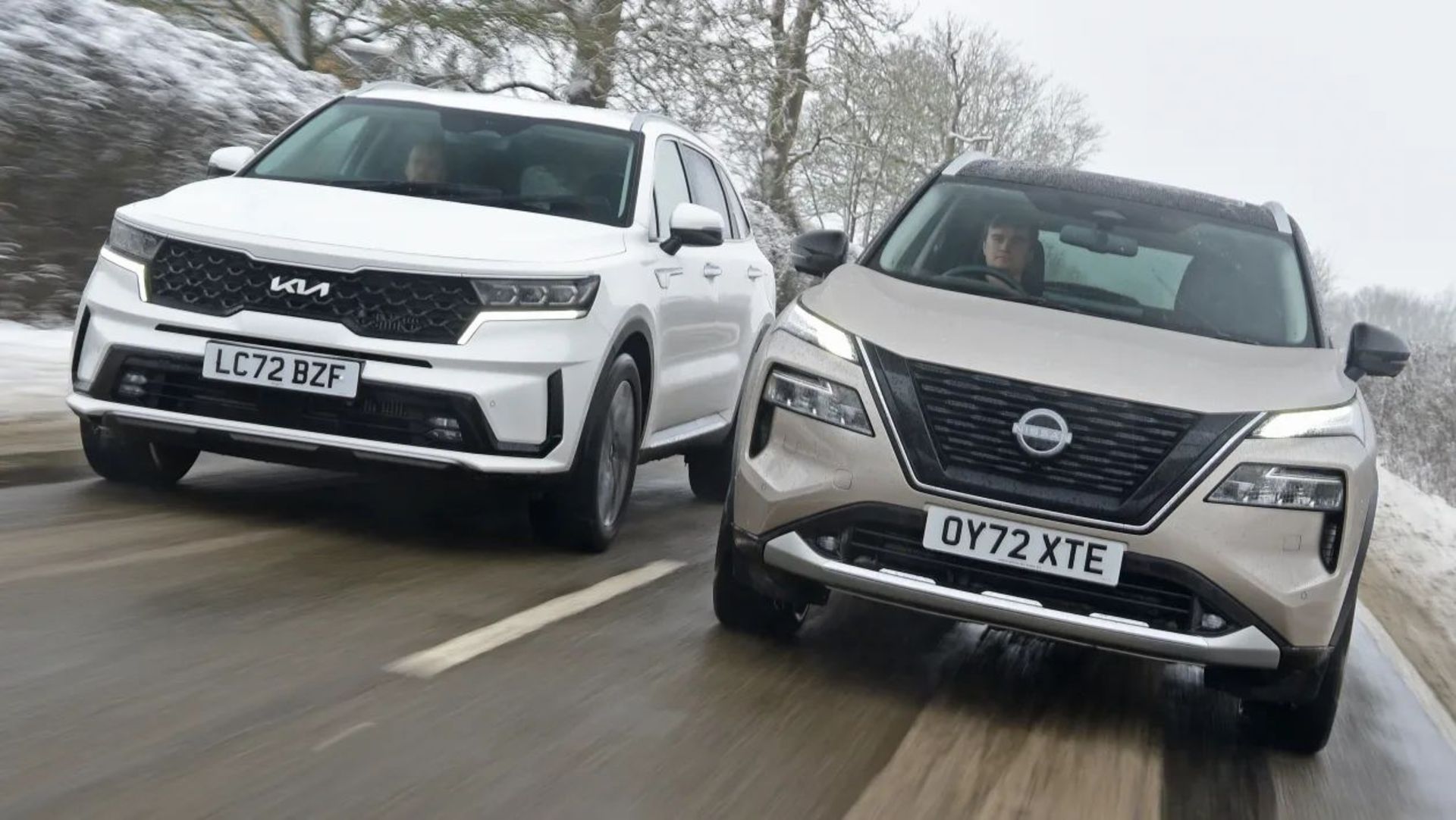 Nissan X-Trail vs Kia Sorento twin test