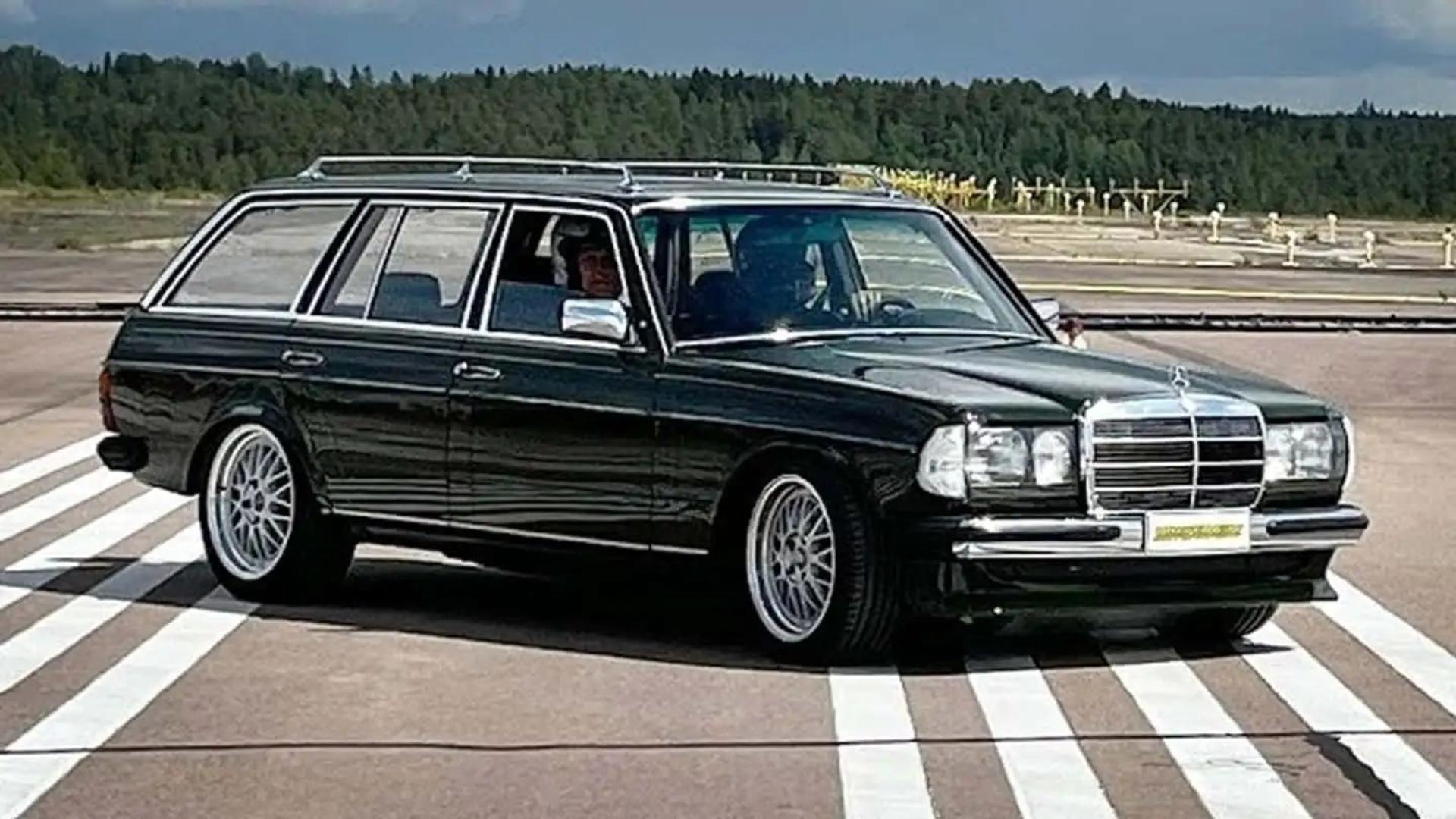 mercedes-w123-wagon-sitting-on-a-runway