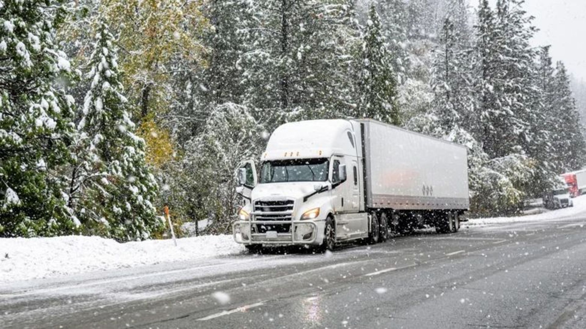 semi truck winter