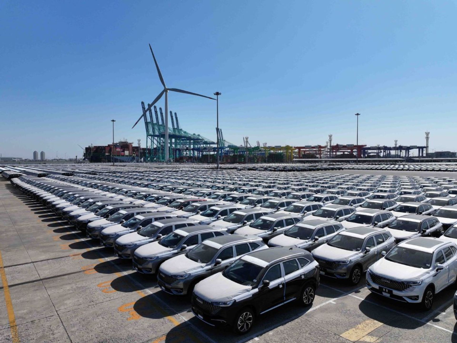 The Tianjin Port cars