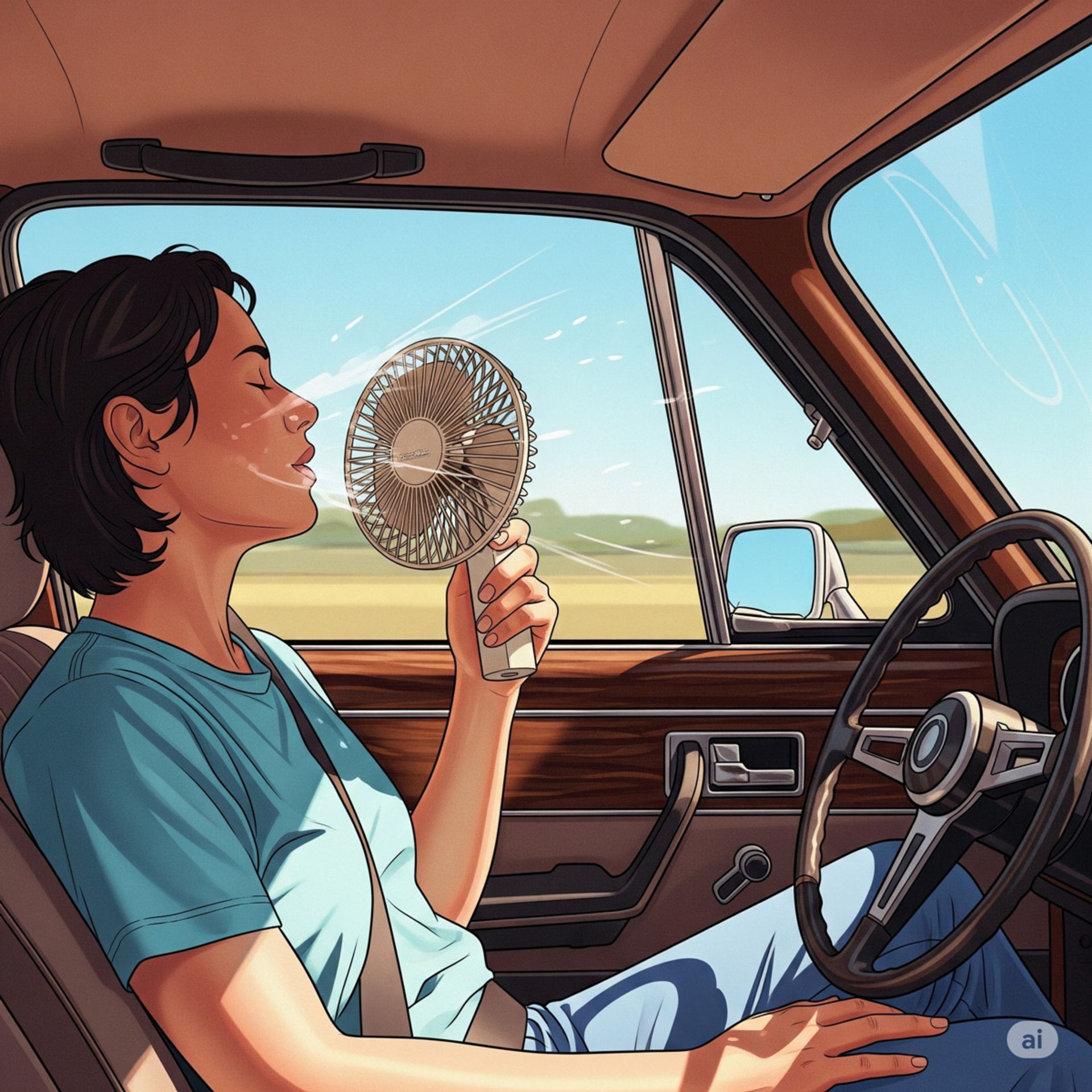 Cool-Yourself-in-a-Car-Without-Air-Conditioning
