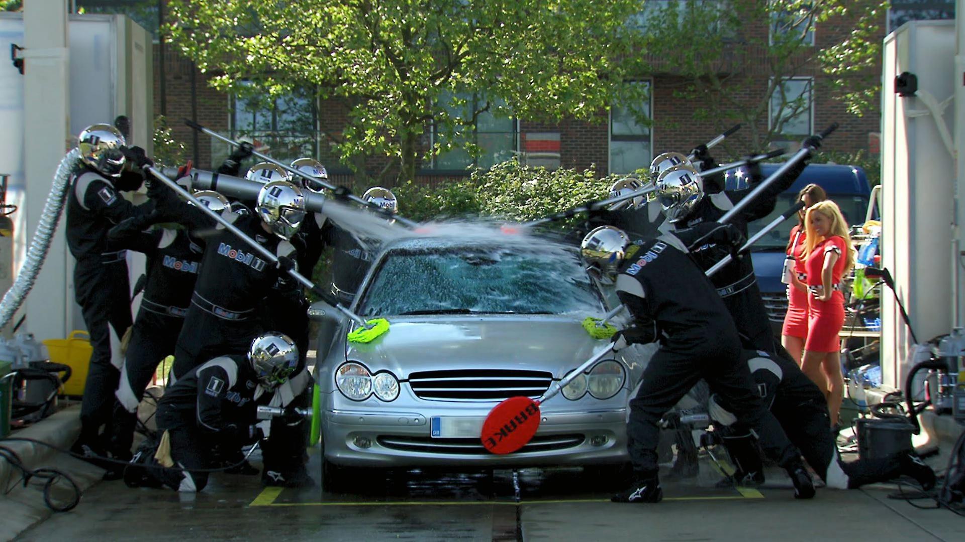 Jenson Button in car wash