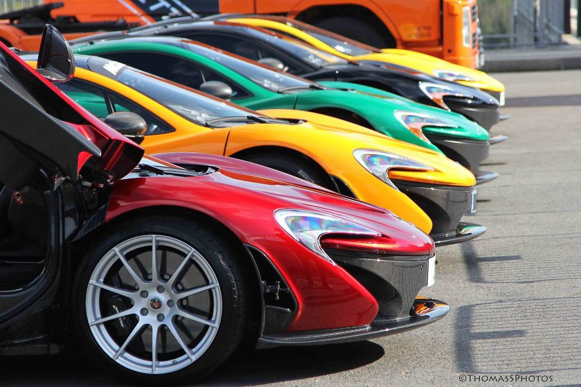 McLaren P1s lined up in Spa-Francorchamps