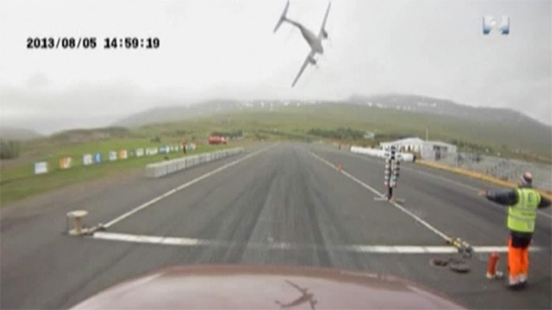 Plane crash at Motorsport Hlíðarfjallsveg in Akureyri, Iceland