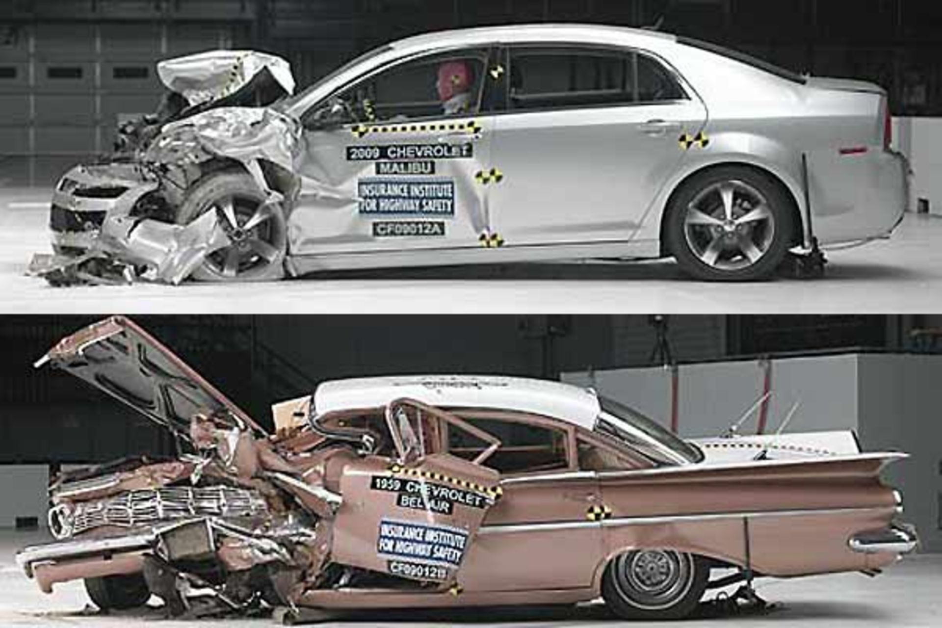 Crash Test 1959 Chevrolet Bel Air VS. 2009 Chevrolet Malibu